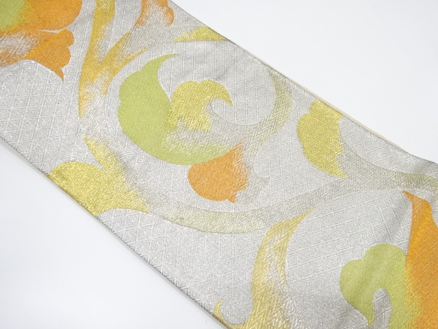 アンティーク　唐草模様織り出し袋帯（材料）